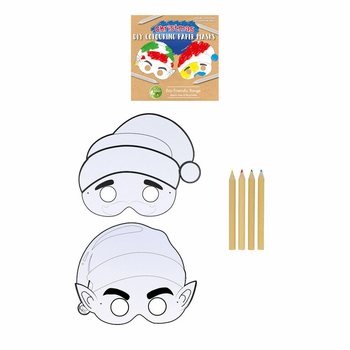 ECO FRIENDLY 4 Kurşun Kalemli Kendi Noel Maskeni Boya (12 adet)