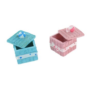 Dekoratif Saklama Kutusu - Pembe/Mavi (2 adet)