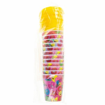 Pipetli İ&ccedil;ecek / Dondurma Bardağı &ndash; Smiley, 250 ml (12 adet)