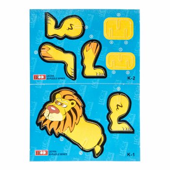 3D K&ouml;p&uuml;k Puzzle Vahşi Hayvanlar (48 adet)