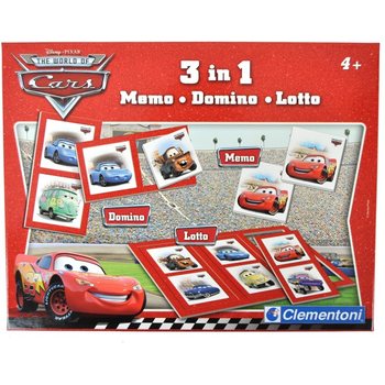 DISNEY PIXAR CARS 3'&Uuml; 1 ARADA OYUN SETİ - MEMO - DOMINO - LOTTO