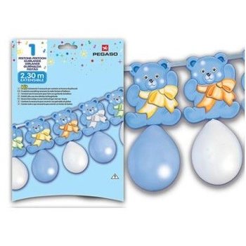 B&Uuml;Y&Uuml;K BALON ZİNCİRİ 2,3 METRE - MAVİ (5 adet)