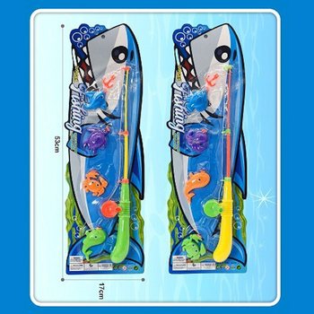 KART &Uuml;ZERİNDE MANYETİK BALIK TUTMA OYUNU - 16x53x3,5 Cm (12 Adet)