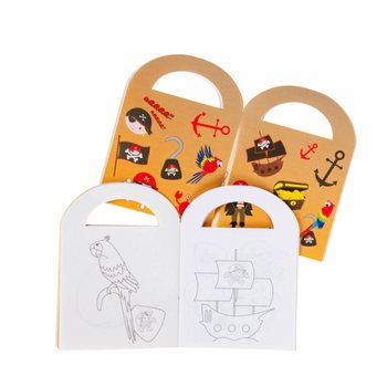 &Ccedil;ıkartmalı Mini Korsan Boyama Kitapları