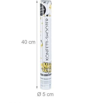 Konfeti Tabancası &ndash; Renk: Siyah-Sarı - 40 cm - Partypopper (10 adet)