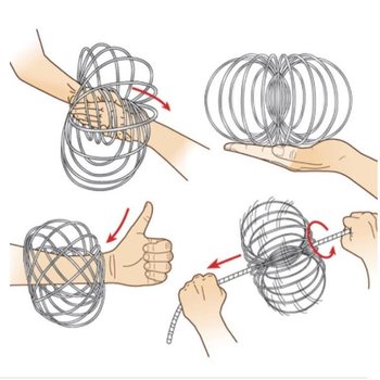 Sihirli Halkalar / Flow Rings - Kinetik 3D - G&Uuml;M&Uuml;Ş | KARTTA (12 Adet)