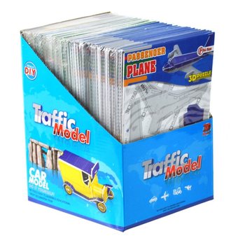 Display Kutulu 3D U&ccedil;ak Yapbozları (64 Adet)