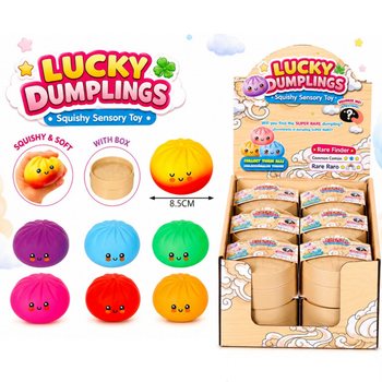 RAGE - LUCKY DUMPLINGS - Squishy Bun Dumplings B&Uuml;Y&Uuml;K Boy 8.5 x 8.5 x 4.8 cm - Teşhir Kutulu (12 Adet)