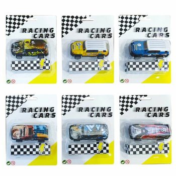 Kart Üzerinde Çek-Bırak Metal Arabalar (12 adet)