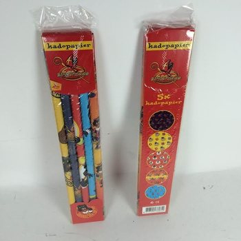 5 Par&ccedil;alı 'De Club van Sinterklaas' Hediye Paketleme Kağıdı