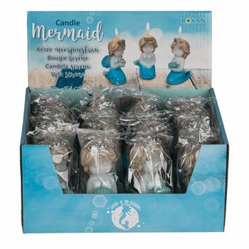 **S&Uuml;PER UCUZ** DENİZKIZI / MERMAID MUMLARI TEŞHİR KUTUSUNDA (12 adet)