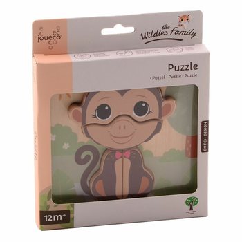JOUECO - THE WILDIES FAMILY KARIŞIK AHŞAP PUZZLE - 12 Ay ve &Uuml;zeri (12 adet)