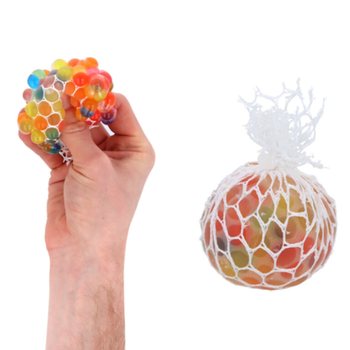 SQUEEZY BEADZ FİLELİ STRES TOPU STANTLI (36 Adet)