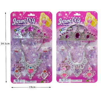 TİARA, K&Uuml;PE, KOLYE VE Y&Uuml;Z&Uuml;KL&Uuml; PRENSES G&Uuml;ZELLİK SETİ