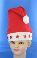 IŞIKLI YILDIZLI NOEL BABA ŞAPKASI (9 adet)