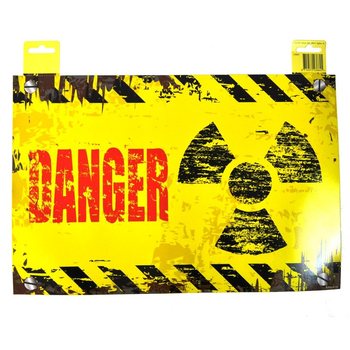 DEKORATİF KAPI TABELASI - "DANGER" / "KEEP OUT" (12 adet)