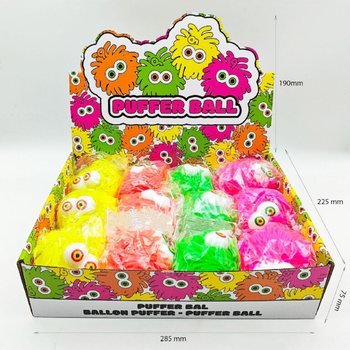 G&Ouml;ZL&Uuml; PUFFER TOPU - 10CM - TEŞHİR KUTUSUNDA (12 adet)