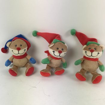 NOEL ŞAPKALI PELUŞ NOEL AYISI (12 adet)