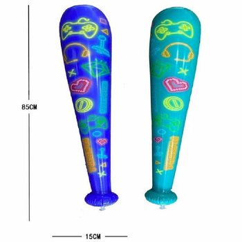 B&uuml;y&uuml;k Oyuncu Şişme Copu - 85cm Uzunluk - Karışık Renkler (12 Adet)