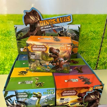 Hediye Kutusunda 3D Dinozor Yapım Seti - Standlı (8 Adet)