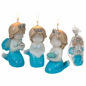 **SÜPER UCUZ** DENİZKIZI / MERMAID MUMLARI TEŞHİR KUTUSUNDA (12 adet)