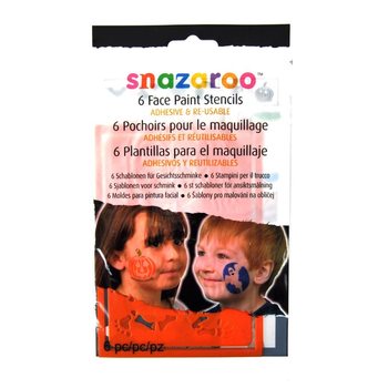 SNAZAROO - 6 Adet Y&uuml;z Boyama Şablonu (12'li Paket)