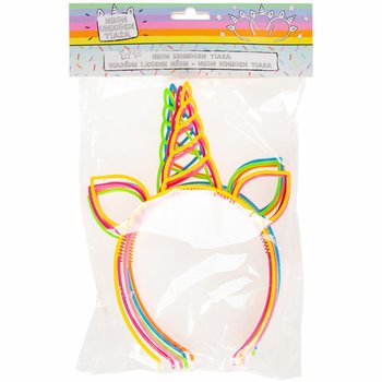 Unicorn / Tek Boynuzlu At Ta&ccedil;, Karışık Neon Renkler (24 Adet)
