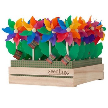SEEDLING - Ahşap Standlı Rüzgar Gülleri (20 Adet)