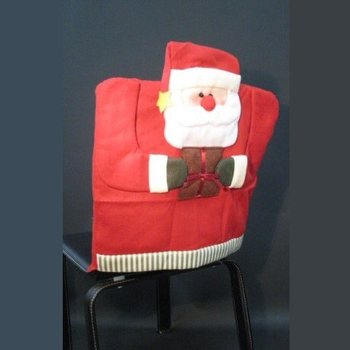 L&Uuml;KS NOEL BABA SANDALYE KILIFLARI (4 adet)