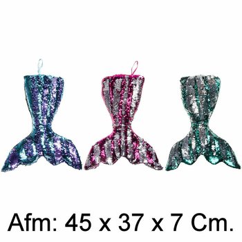 XL Peluş Denizkızı Kuyruğu Yastık - 45 cm - Karışık Renkler (4 adet)