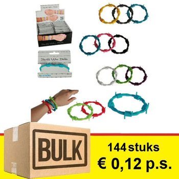 ***TOPTAN FIRSAT*** TEŞHİR KUTUSUNDA DİKENLİ TEL BİLEKLİKLER (144 Adet)