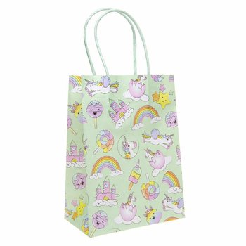 Unicorn Kağıt Hediye Çantaları - 12 Adet (16x9x22 cm)