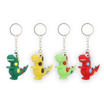 3D Dinozor Anahtarlıklar - Karışık Renkler (12 Adet)