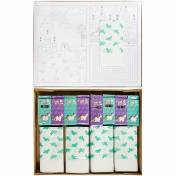 KOMPLE HORECA KUTUSU UNICORN - 48x Boya Kalemi Seti + 100x Boyama Sayfası + 100x Pe&ccedil;ete (248 Par&ccedil;a)