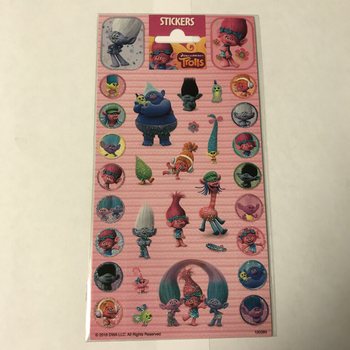 TROLLS Çıkartma Sayfası - 20 x 10 cm (10 adet)