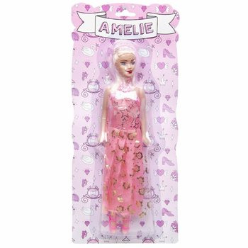 Kartlı Amelie Oyuncak Bebek - Karışık Renkler (12 Adet)