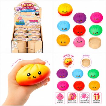 RAGE - LUCKY DUMPLINGS - Squishy Bun Dumplings B&Uuml;Y&Uuml;K Boy 8.5 x 8.5 x 4.8 cm - Teşhir Kutulu (12 Adet)