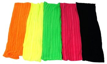 Dikey İnce Çizgili Neon Boyunluk Şal Karışımı (10 adet)