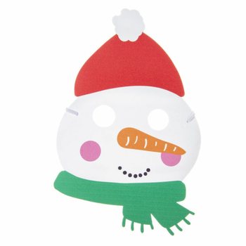 Yılbaşı K&ouml;p&uuml;k Maske Karışımı - Noel Baba, Geyik ve Kardan Adam (48 adet)