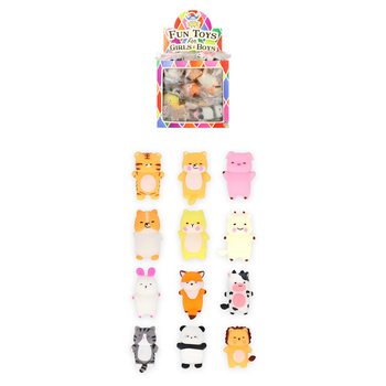 S&uuml;rpriz Kutusu Squishy Yumuşak Oyuncak Hayvan Karışımı - Standlı - (96 Adet)