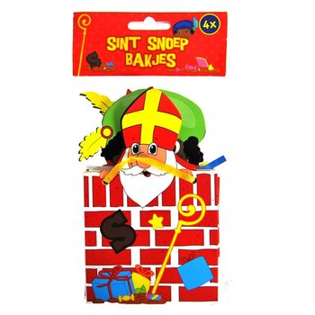 4 Par&ccedil;alı Noel Baba ve Piet Şekerlik Seti (12 set)