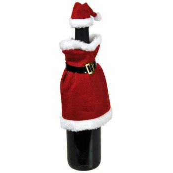 ŞARAP ŞİŞESİ NOEL ELBİSESİ (12 adet)
