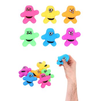 SQUEEZY SPLAT MAN - KARIŞIK RENKLER - STANTLI (24 Adet)
