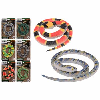 Kart &Uuml;zerinde Animal World Yılanı (60 cm) - 24 Adetlik Stand