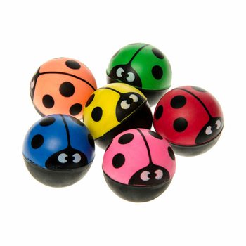 Uğur B&ouml;ceği Desenli Zıplayan Top &Oslash; 3,2 cm Stantlı (48 Adet)