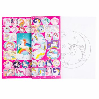 Unicorn Boyama Kitabı A4 &Ccedil;ıkartmalı (12 Adet)