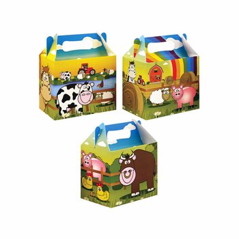 Çocuk Menü Kutusu Çiftlik Temalı – 14 x 9,5 x 18 cm (12 adet)
