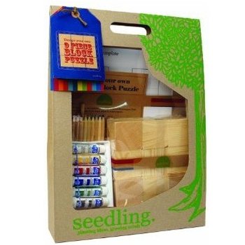 Seedling Kendin Yap Seti - Kendi 9 Par&ccedil;alı Ahşap Blok Yapbozunu Tasarla