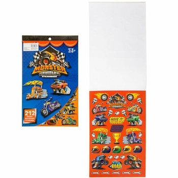 212 Par&ccedil;alı Monster Truck &Ccedil;ıkartma Kitabı (12 adet)