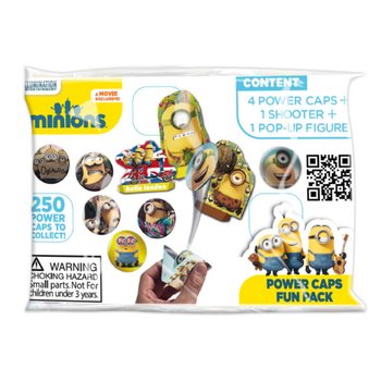 MİNYONLAR POWER CAPS FUN PACK DİSK FIRLATICI S&Uuml;RPRİZ PAKET (100 ad.)